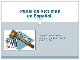 Panel de Victimas en Español.
