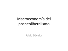 Macroeconomía del posneoliberalismo