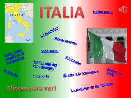 Italia cuna del renacimiento
