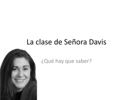 La clase de Señora Davis - ESPANOLDAVIS15