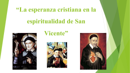 La esperanza cristiana en la espiritualidad de San Vicente