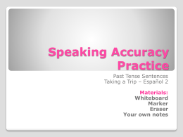 Speaking Accuracy Practice