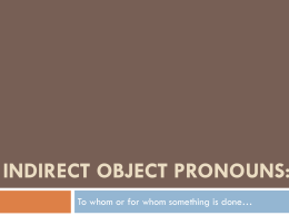 Indirect object pronouns: