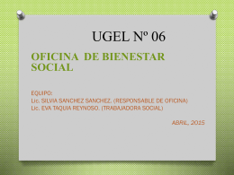 FUNCIONES: Artículo 42º.-Depende del Jefe del Área de - UGEL-06