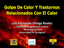 Trastornos relacionados con el calor - Luis Ortega - 2014