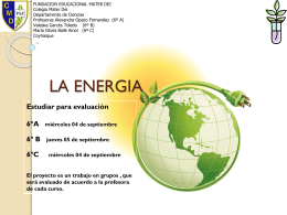 LA ENERGIA - Fundación Educacional Mater Dei