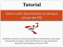 Tutorial Como subir documentos al campus virtual del IPD