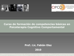 Características - Centro Integral de Psicoterapias Cognitivas (CIPCO)