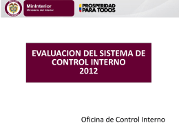 Evaluación SCI 2012 - Ministerio del Interior
