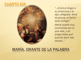 María orante de la palabra - Misioneras de la Inmaculada Concepción