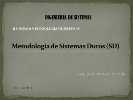 Metodología de Sistemas Duros (SD)