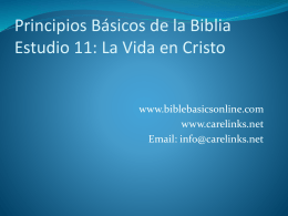 Principios Básicos de la Biblia Estudio 11