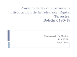 Proyecto de ley que permite la introducción de la Televisión Digital