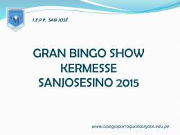 Gran Bingo Show Kermesse San Josesino 2015