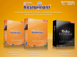 Presentación Comercial Soft Restaurant ® 8.0