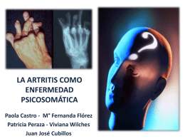 la artritis como enfermedad psicosomatica