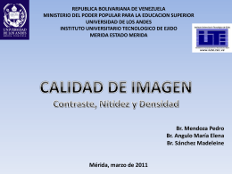 Calidad de la Imagen - Universidad de Los Andes