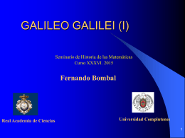 GALILEO GALILEI: Un hombre contra la oscuridad.