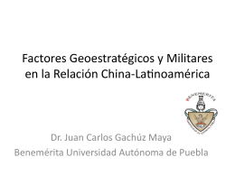 Factores geoestrate*gicos y militares en la relacio*n - red alc