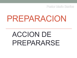 PREPARACION - Iglesia Shekina