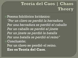 Teoría del Caos | Chaos Theory