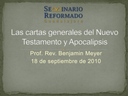 Hechos y las cartas de Pablo - Seminario Reformado Guadalajara