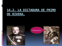 14.2 DICTADURA PRIMO DE RIVERA
