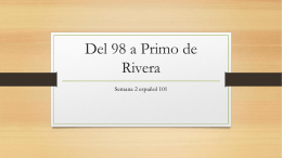Del 98 a Primo de Rivera