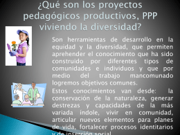 ¿Qué son los proyectos pedagógicos productivos, PPP viviendo la