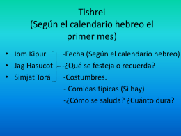 Tishrei (Según el calendario hebreo el primer mes)