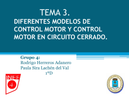 Tema 3. Diferentes modelos de control motor y control