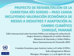 Proyecto de Rehabilitación de la Carretera Río Sereno * Paso