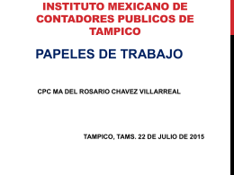 Papeles de trabajo - Instituto Mexicano de Contadores Públicos de