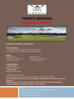 torneo mensual - La Monacilla Golf