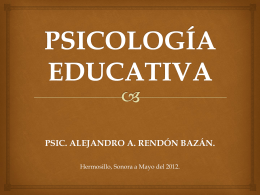 Psicología educativa: concepto y contenidos.