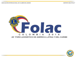 Diapositiva 1 - Asociación de Clubes de Leones Distrito F.4.