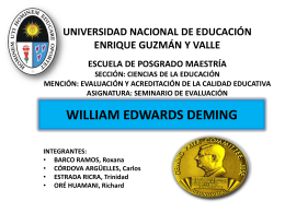 WILLIAM EDWARDS DEMING GRUPO 2 - Promoción 2013