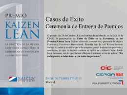 Premio Kaizen Lean 2013