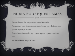 Speech from Nuria Rodriques Lamas