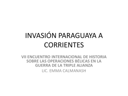 INVASIÓN PARAGUAYA A CORRIENTES