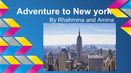 Adventure to New york