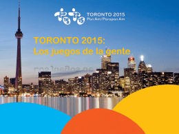 Juegos de la gente - Toronto 2015 Pan Am & Parapan Am Games