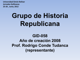 G1:Rodrigo Conde- Historia Republicana