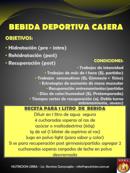 BEBIDAS DEPORTIVAS CASERAS