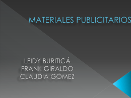 LOS MATERIALES PUBLICITARIOS