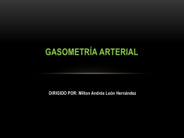 Gasometría ARTERIAL