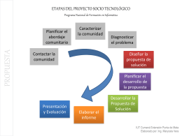 etapas del proyecto socio tecnologico
