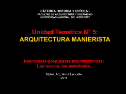 MANIERISMO - Facultad de Arquitectura y Urbanismo