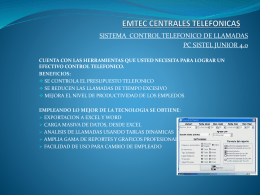 Presentacion Sistema Control De Llamadas Pcsistel Emtec