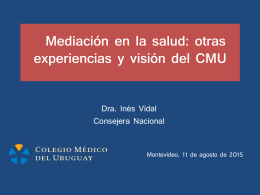 Lea aquí la presentación de la Dra. Vidal ante los médicos